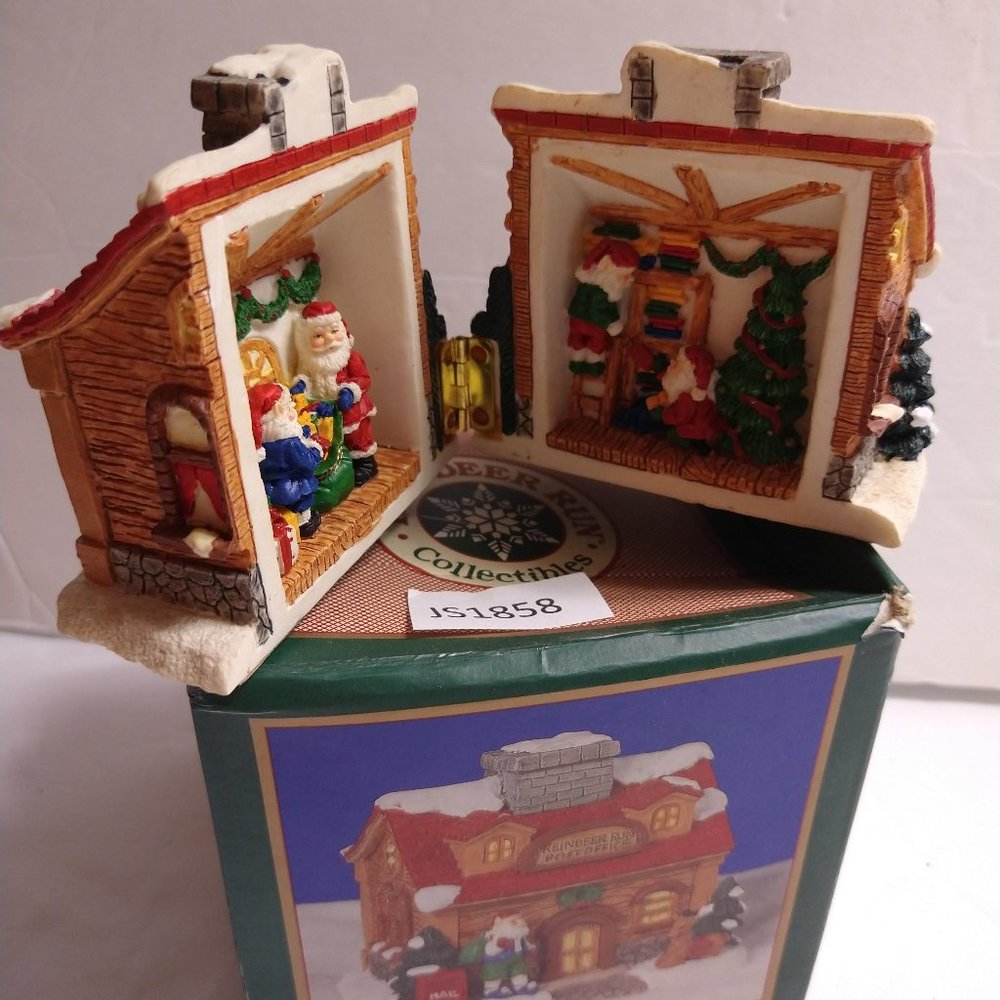 VINTAGE Christmas village Reindeer Run POST OFFICE